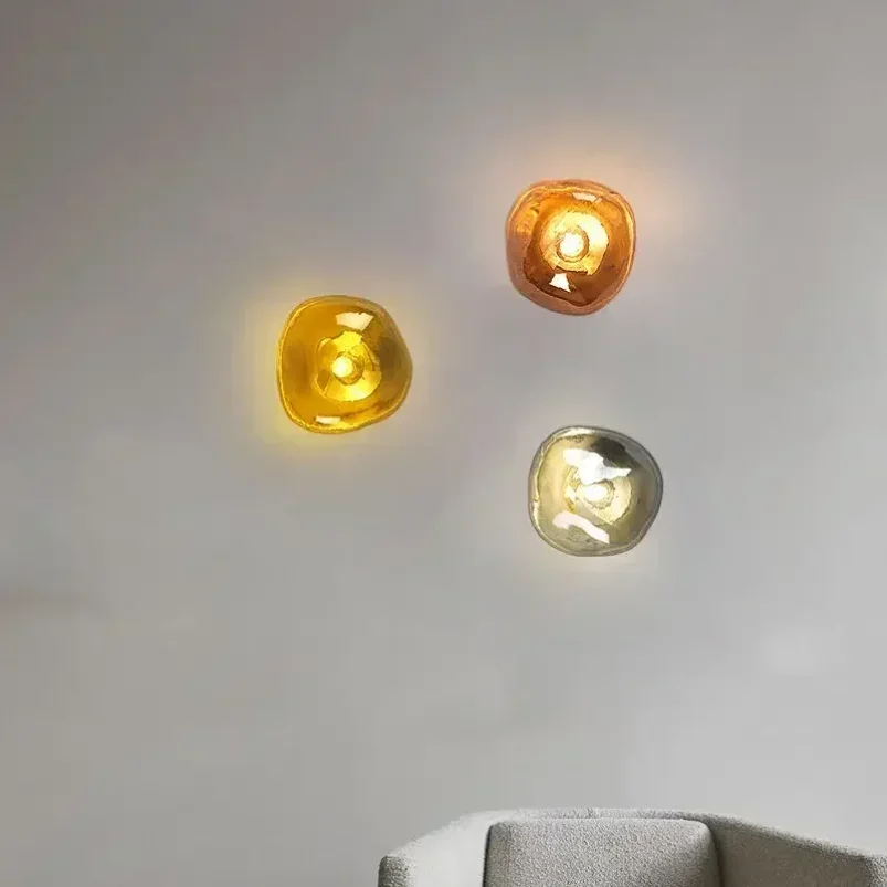 Настенный светильник из лавы стеклянный фон настенный декоративный