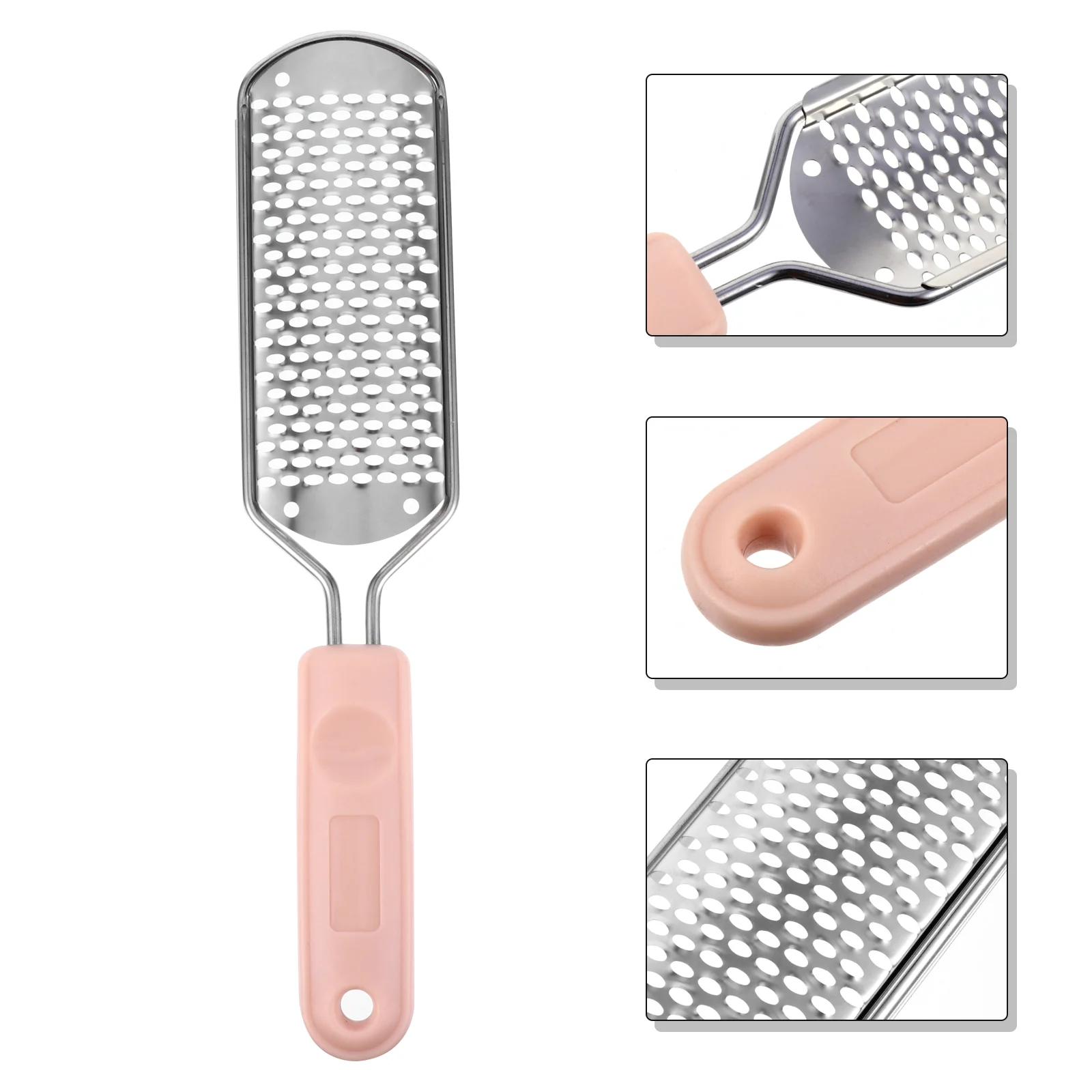 

Foot Grinder Callus Remover Metal Files Pedicure Stainless Steel Tool Portable Feet Scrubber Exfoliator Nubuck Cleaner