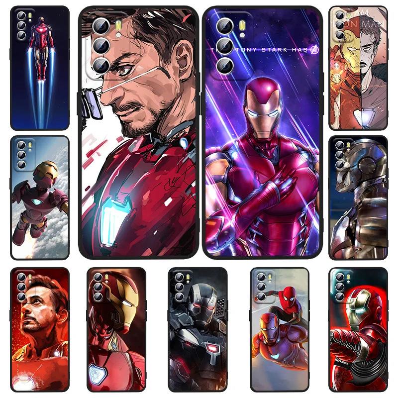 

Handsome iron man For OPPO Realme 5 6 6i 6s 7 8 8i 9i c3 c11 c21Y Q3S Pro Pro+ Narzo 50A 50i GT Master GT2 Pro Black Phone Case