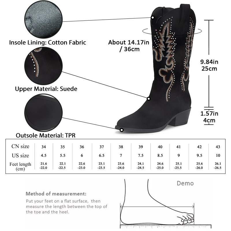 GMQM Ковбойские сапоги в стиле вестерн для женщин 2024 сапоги-ковбойки ботильоны на