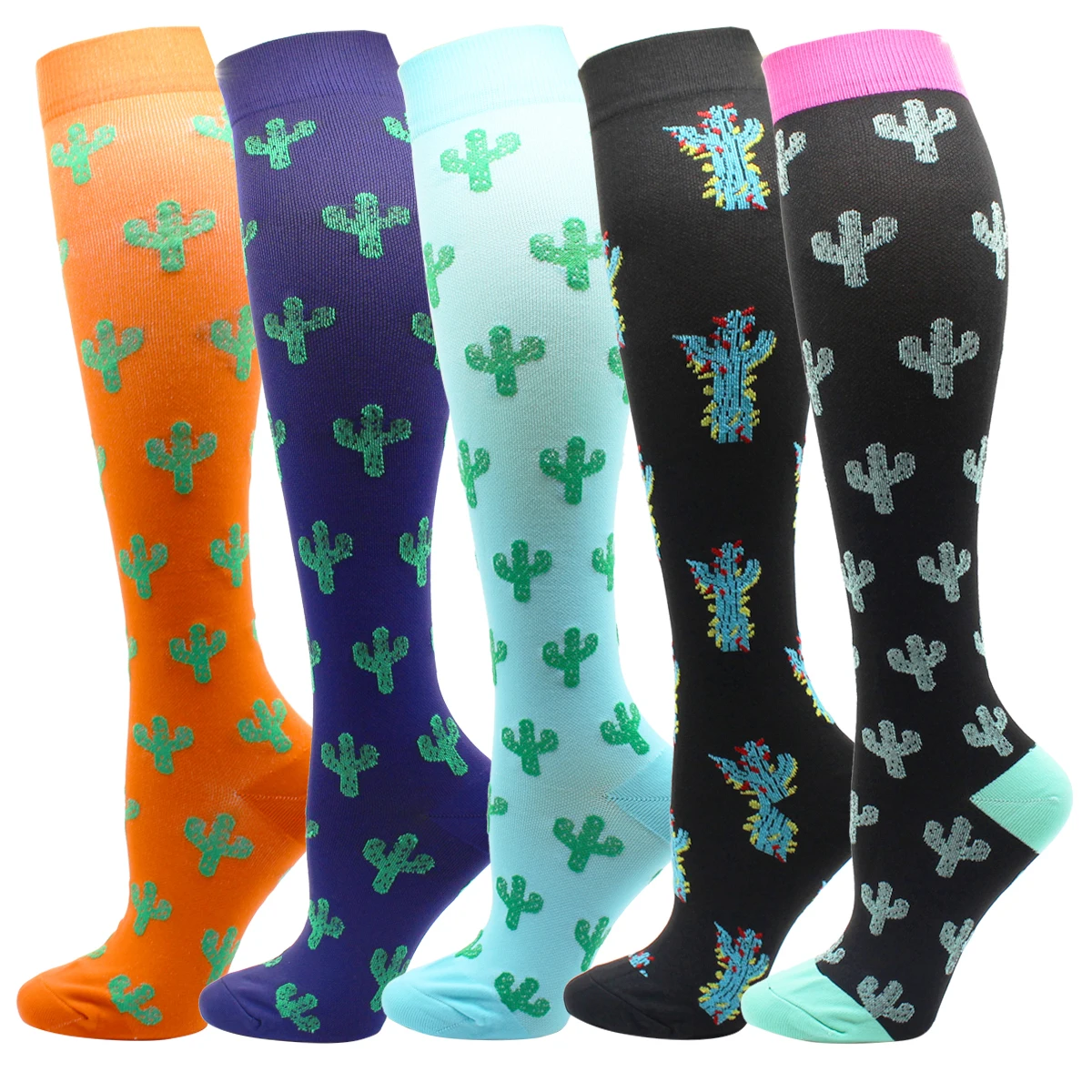 

Носки компрессионные для мужчин и женщин, для варикозного расширения вен, для спорта на открытом воздухе, градуированные, 15-20 мм рт. Ст., 5 пар