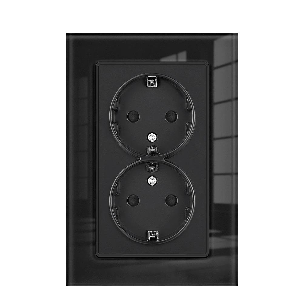 

VISWE вертикальная двойная розетка белая