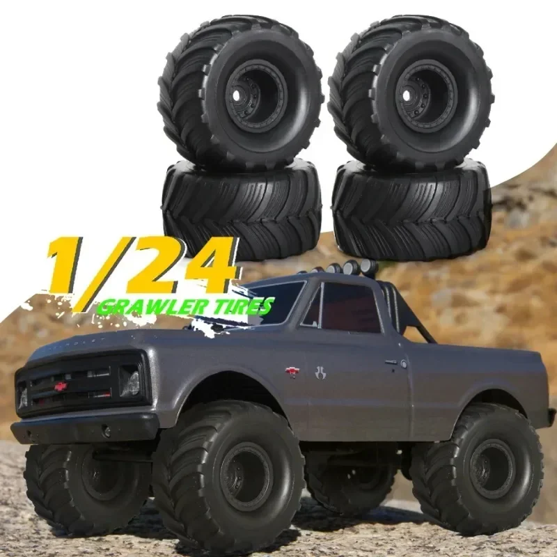 4 шт. 52 мм 1 0 комплект ободов колес Monster Truck для 1/18 TRX4M 1/24 FMS FCX24 Axial SCX24 AX24 RC Crawler Car Upgrade