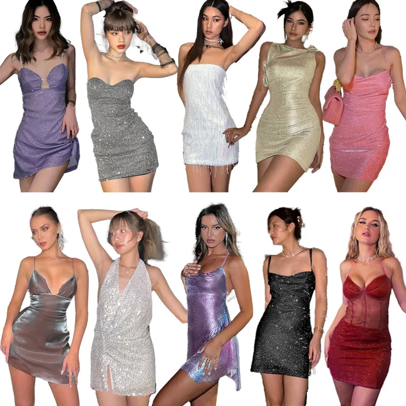 

Яркое шелковое мини-платье без рукавов, Сексуальные облегающие женские платья, Новинка лета 2023, женское летнее сексуальное платье, популярное платье