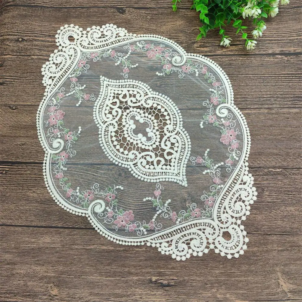 

Restore Ancient Ways Lay The Lace Cloth Decorative Coaster Brief Placemat Coffee Table Mat Christmas Wedding Decoration Embroid