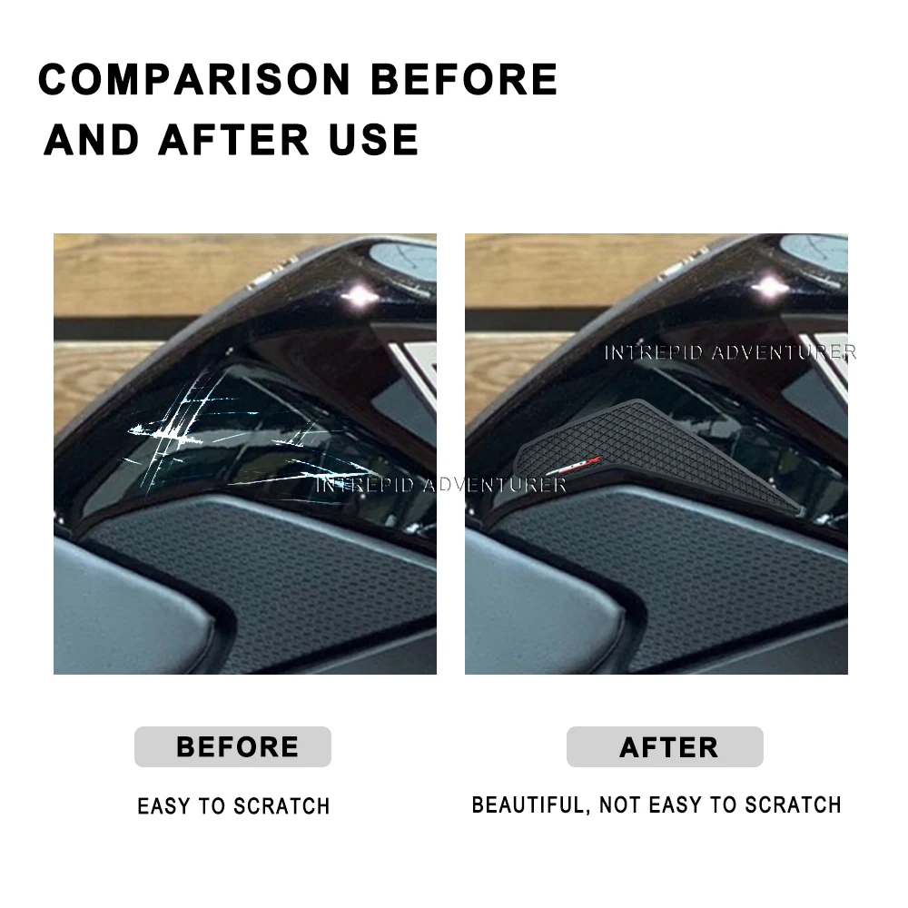 Нескользящие боковые наклейки на топливный бак мотоцикла водостойкая резиновая