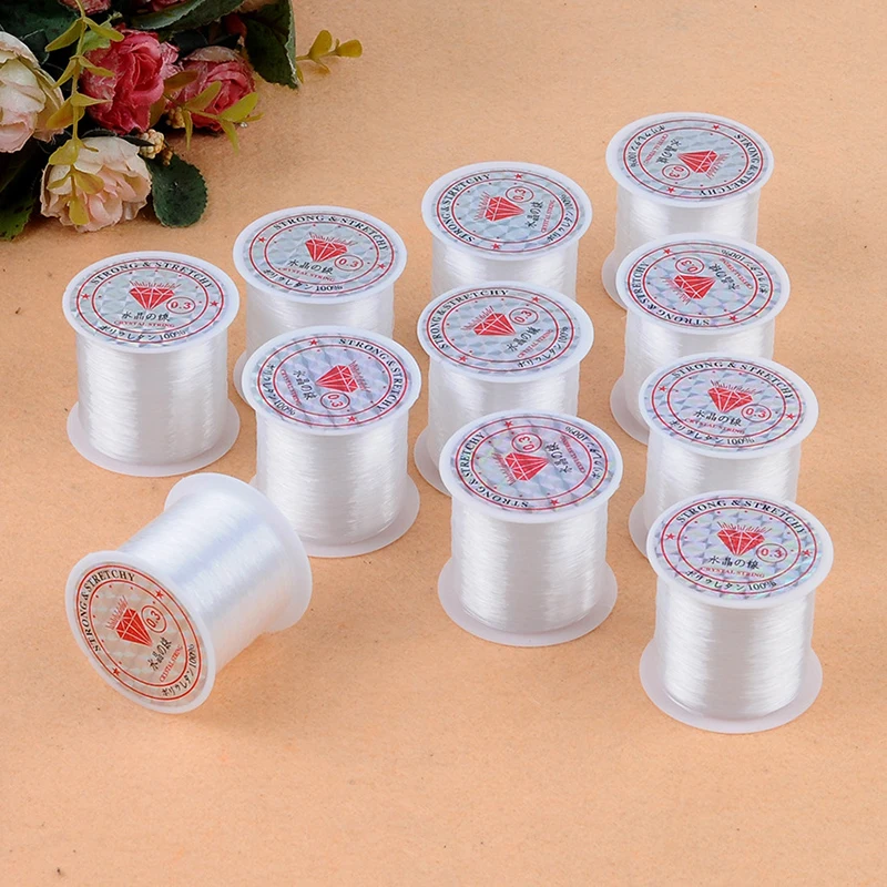 

1PC 0.2-0.8mm Fishing Line For Beads Wire Clear Non-Stretch Nylon String Beading Cord Thread For Jewelry Making Supply Wholesale
