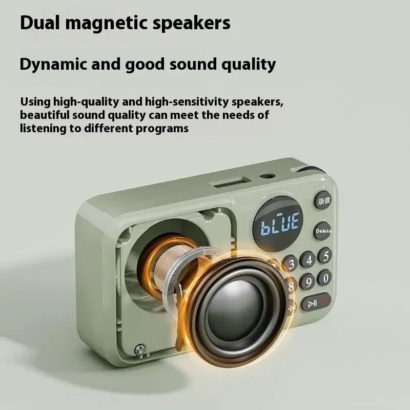 Фото SANSUI U1 Открытый портативный многофункциональный Walkman FM-радио Bluetooth-динамик MP3-плеер поддерживает наушники для записи №4