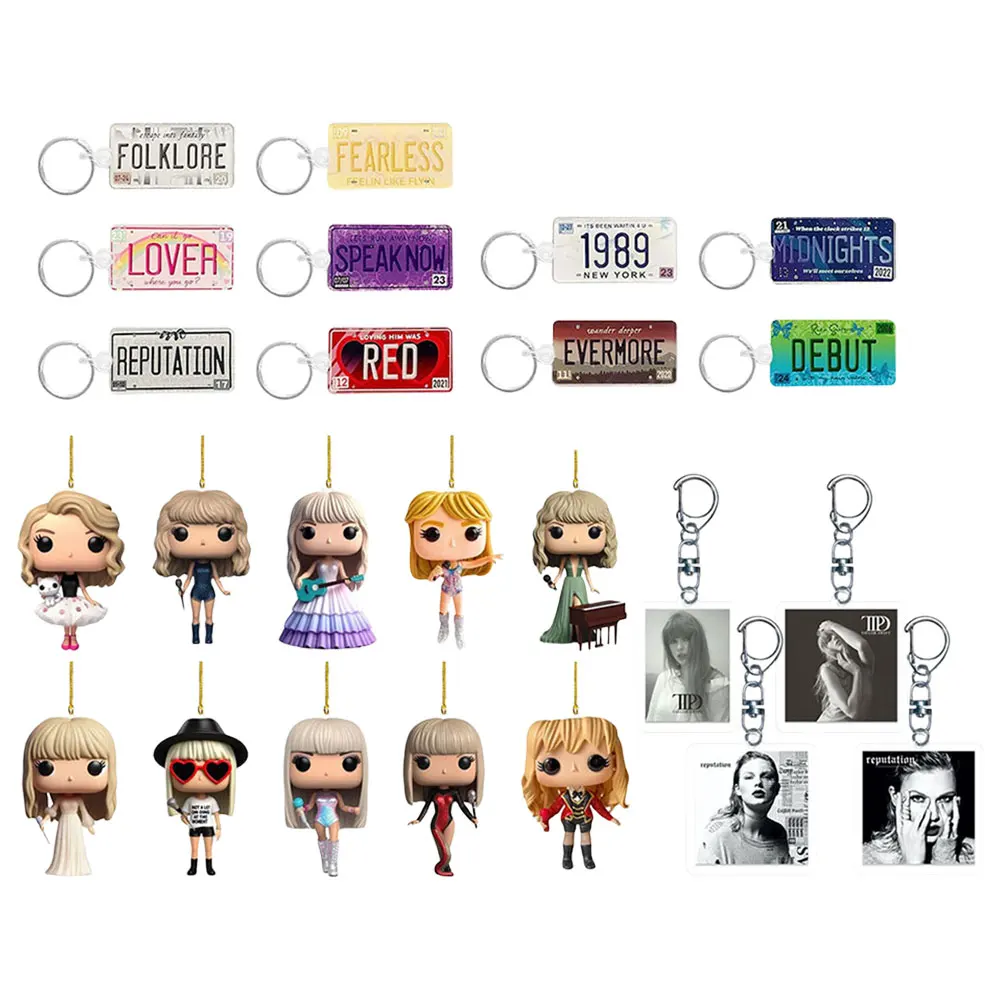 Адвент-календарь Taylor 2024 2D акриловые подвесные брелки-подвески 24-дневный