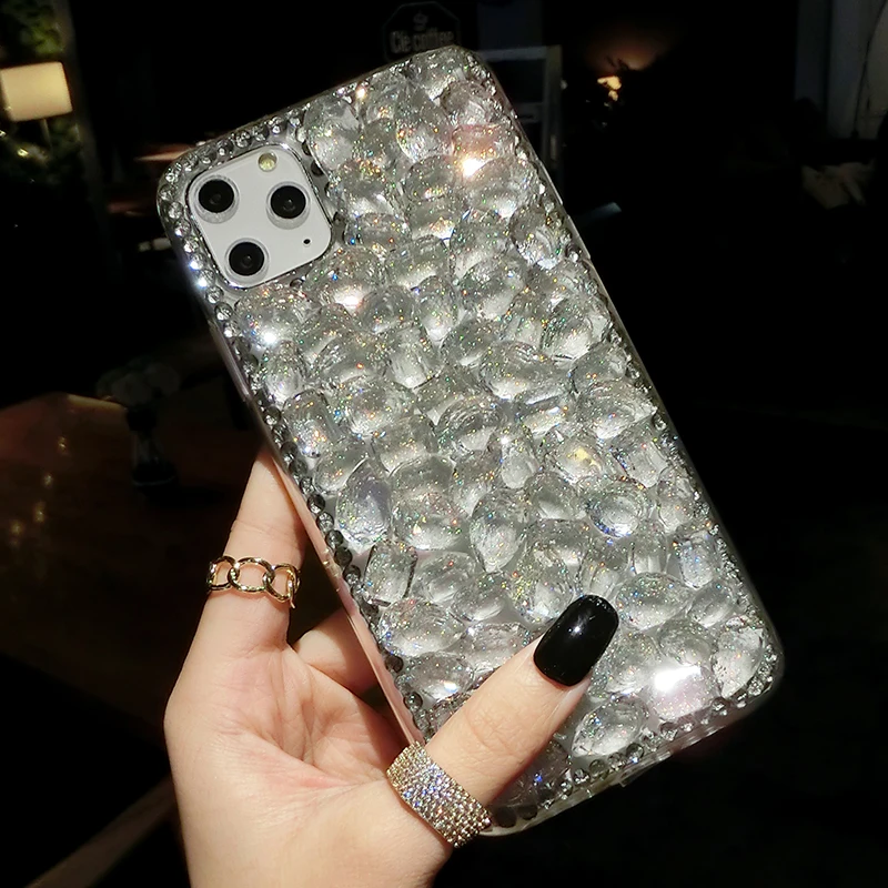 

TPU Jewelled phone case for iphone12pro with shiny back case