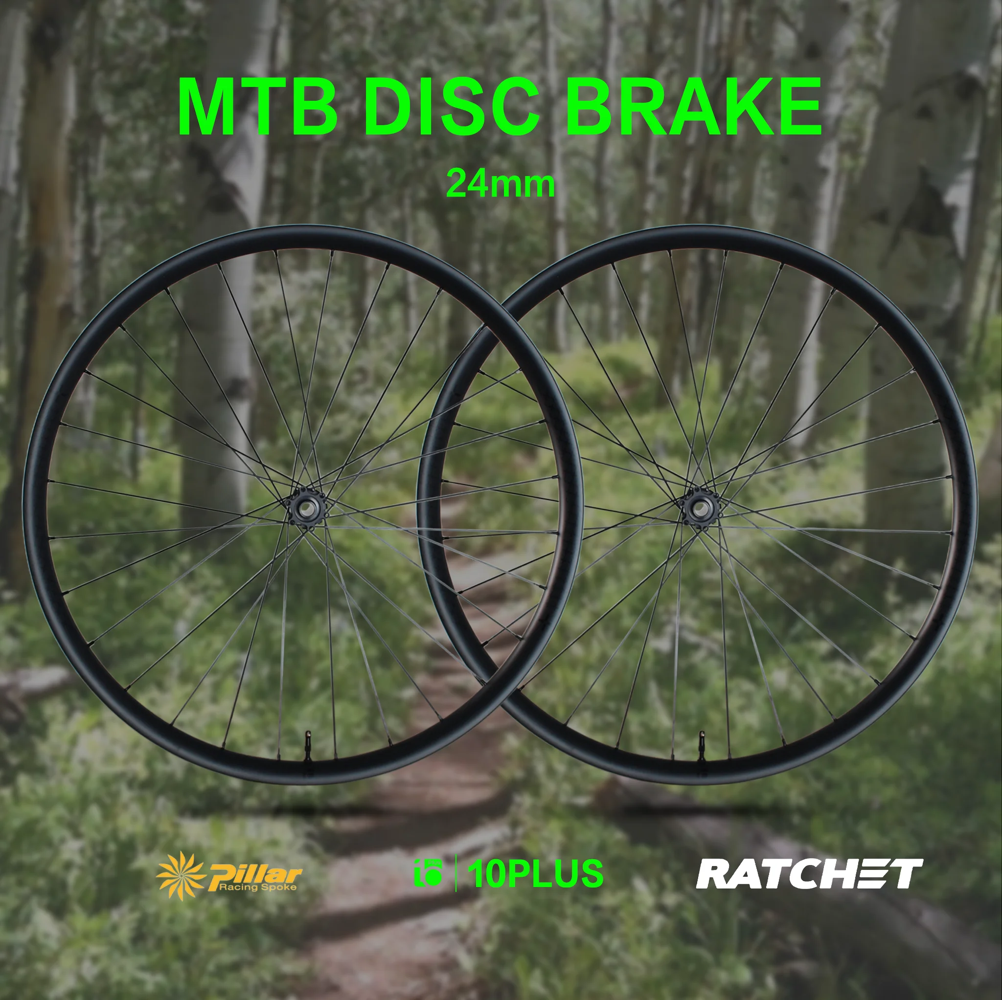Фото Карбоновые колеса 10PLUS 29er MTB T-серии для горных велосипедов, карбоновые колесные диски, ширина 30 мм, глубина 24 мм №5