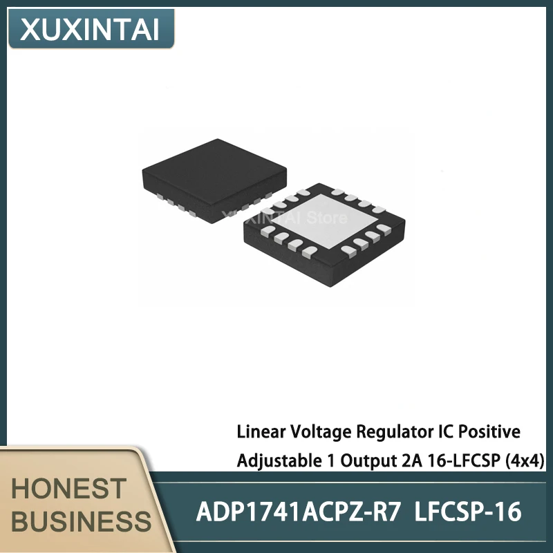 

10Pcs/Lot ADP1741ACPZ-R7 ADP1741ACPZ Linear Voltage Regulator IC Positive Adjustable 1 Output 2A 16-LFCSP (4x4)