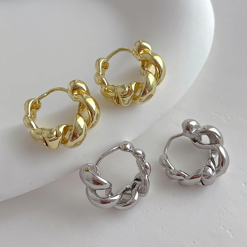 925 Silver Hammered Hoop Earrings 14K Gold Filled Earring Handmade ...