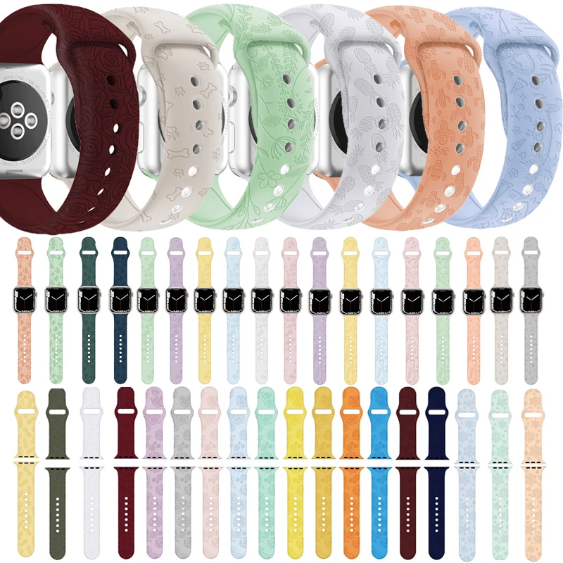 

Ремешок силиконовый для Apple Watch Band Se 7 45 мм 42 мм 40 мм 38 мм