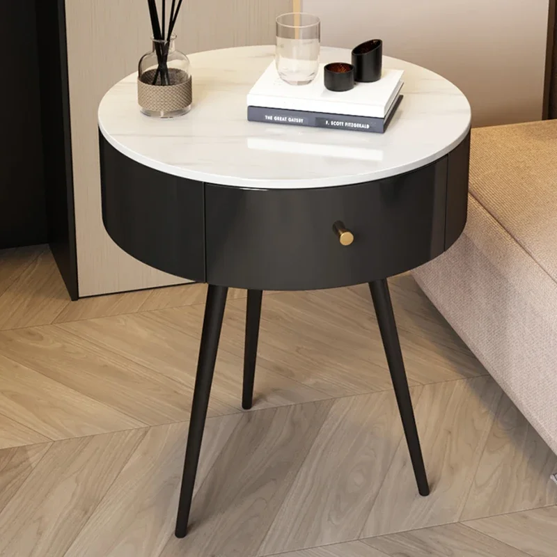

Luxury Makeup Coffee Table Bedroom Round Drawers Cheap Storage Side Table Aesthetic Mini Standing Mesa Plegable Office Furniture