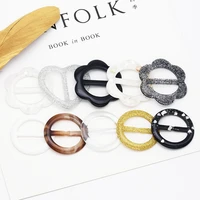 clothes clip scarf ring round heart clothes decoration flower t shirt clips resin garment buckle scarf buckle