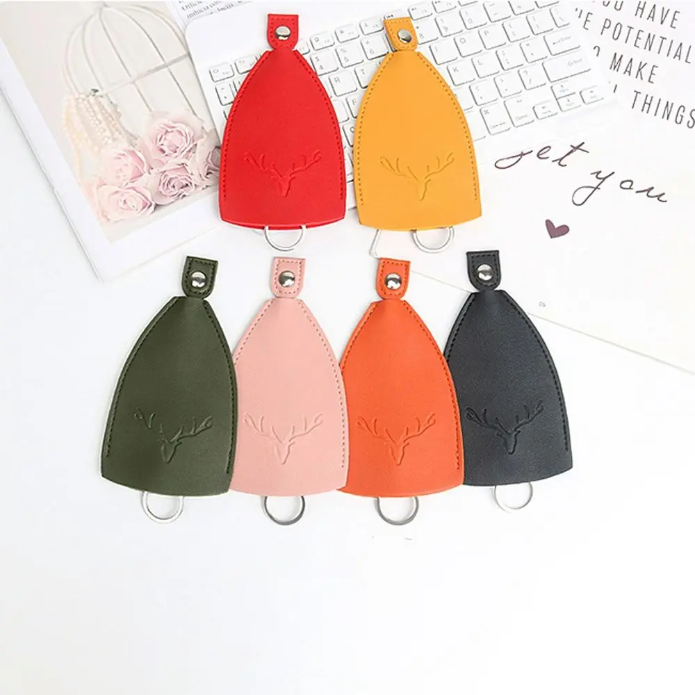 

Bag Cartoon Animals Elk Car Key Holder Deer Antler Pull Type Key Bag Housekeepers Key Holder Key Wallets Keychain Pouch