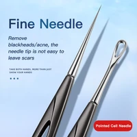acne needle blackhead pimp remover extraction popper kit acne black head pore cleaner face skin care deep cleansing needle hook