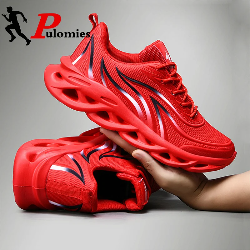 New Men Sport Tennis Shoes Flame Breathable Blade Running Sneakers Men Casual Walking Shoes Platform Sneakers Footwear