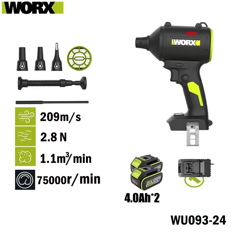 

Фен WORX WU093 Пылесборник Вентилятор Беспроводной электроинструмент