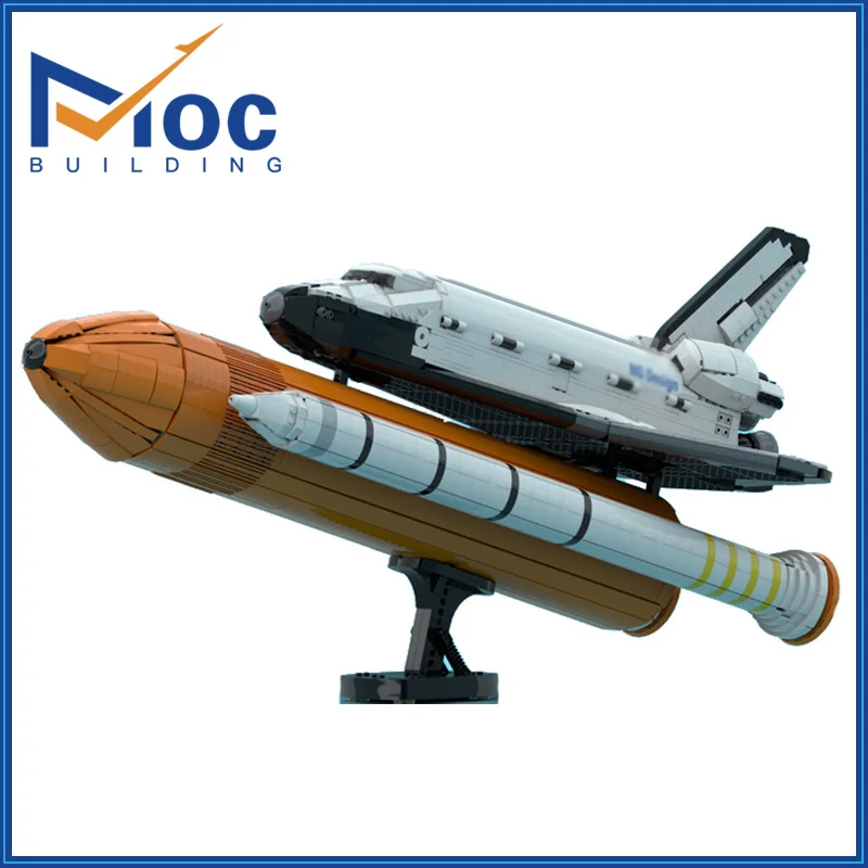 Фото MOC Space Shuttle 10283, обновленный усилитель, масштабная база, строительные блоки, ракетный кронштейн, модель самолета, сделай сам, кирпичи, сборка игрушек, подарки №2