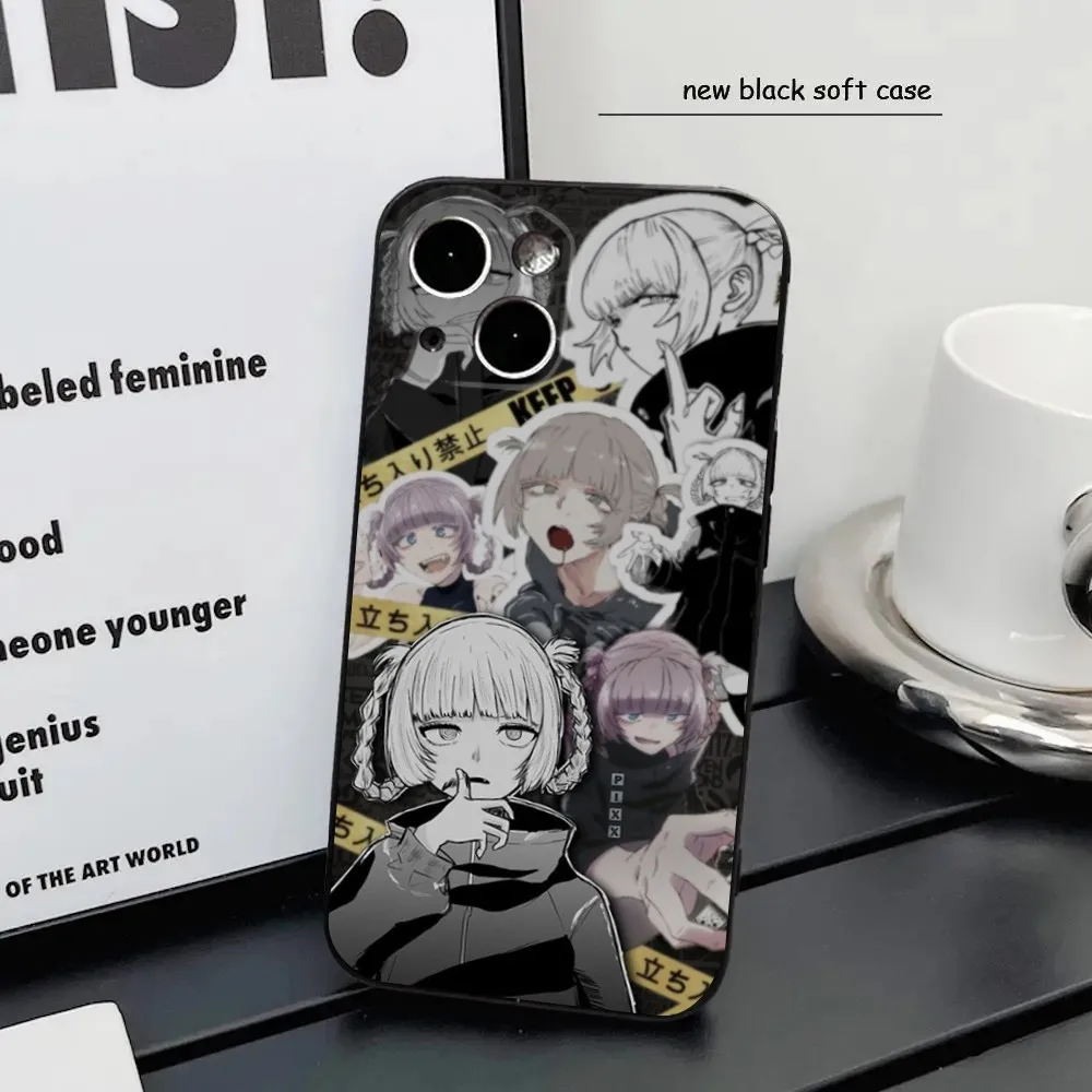 Nazuna Nanakusa Call of the Night Phone Case For iPhone16 15 14 13 12 Mini 11 Pro XR X XS MAX 7 8 Plus Silicone Cover Soft Black