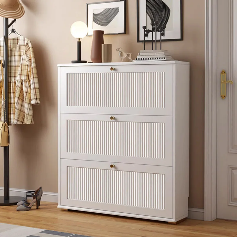 

Multi Layer Wood Shoe Rack Assembled Dust Proof Ultra Thin Luxury Shoe Rack Nordic Vertical Zapateras Organizador Home Furniture