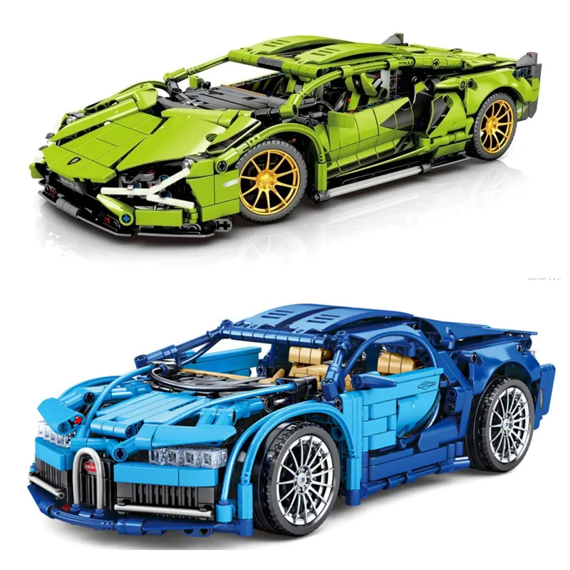 

1220+ Pcs High-tech Mechanical Bugatties Sports Car Technical Racing Car Vintage Vehicle Building Blocks Bricks Toys For Boy