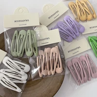 5 pcsbag cute solid color simple waterdrop shape diy hair accessories headwear kids girls lovely bb hair clips hairpins