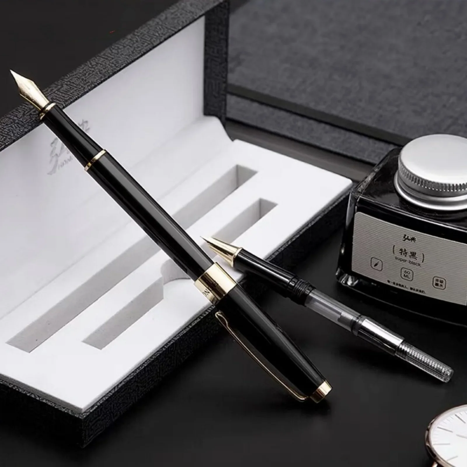 Hongdian 515 перьевая ручка с двойным наконечником тонкий наконечник модный