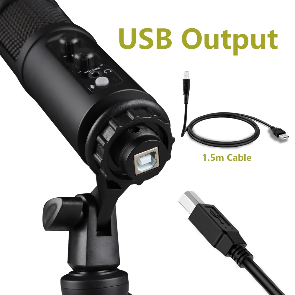 usb condenser recording microphone for pc laptop recording streaming gaming singing echo controlled desktop mic 850rgb free global shipping