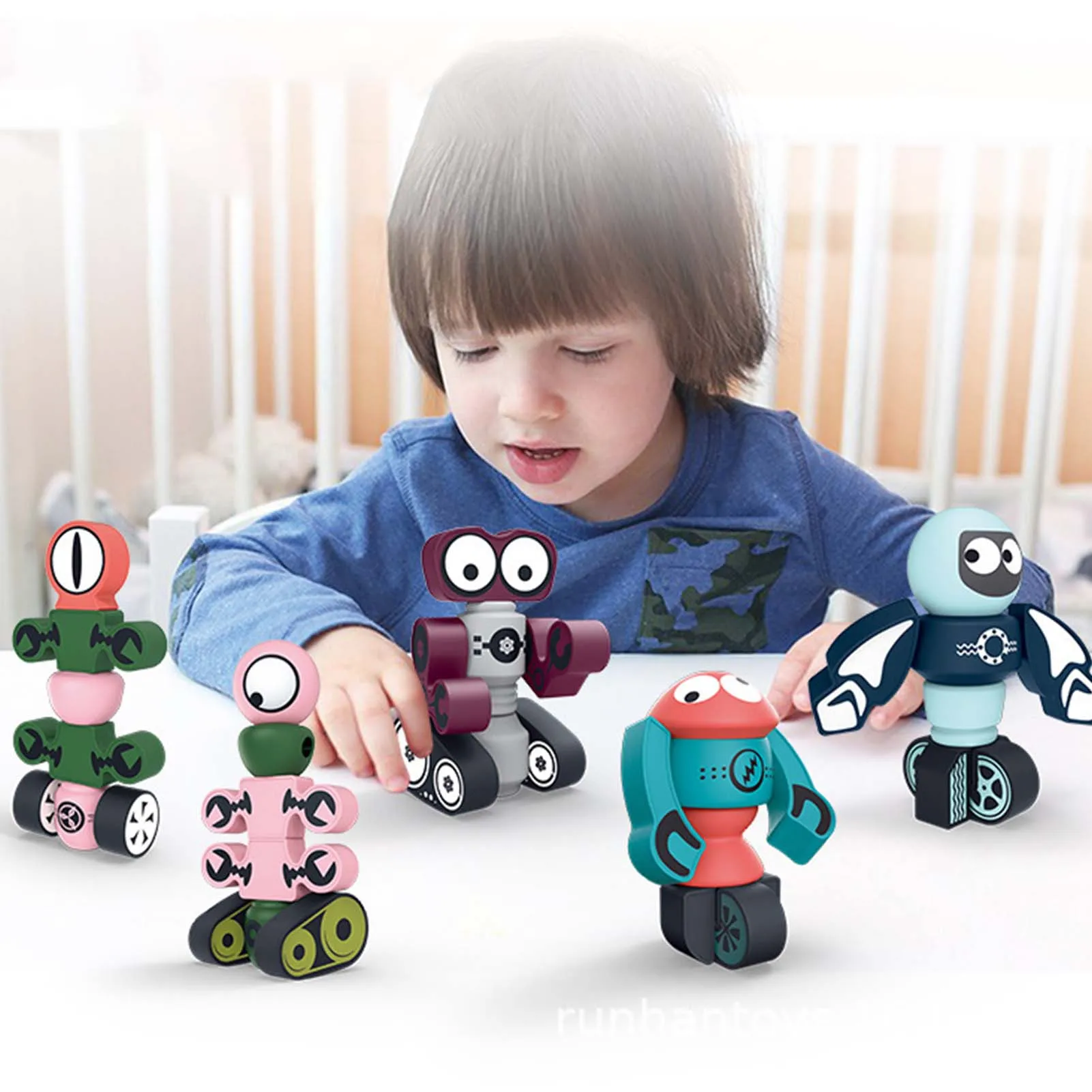 

DIY магнитный строительный блок, набор строительных блоков, составной деформационный робот, сборка, обучающие игрушки для детей, подарок