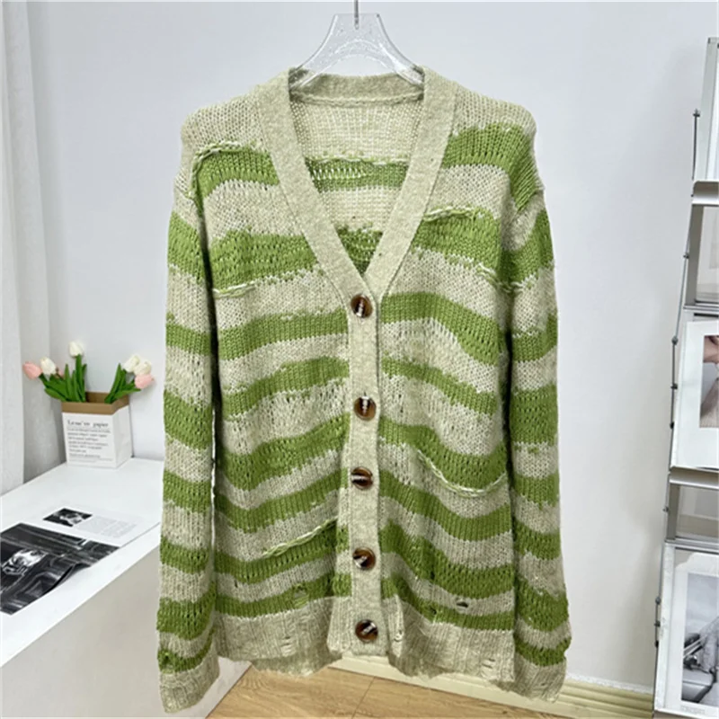 Кардиган для женщин весна 2024 новый эластичный вязаный облегающий женский топ с