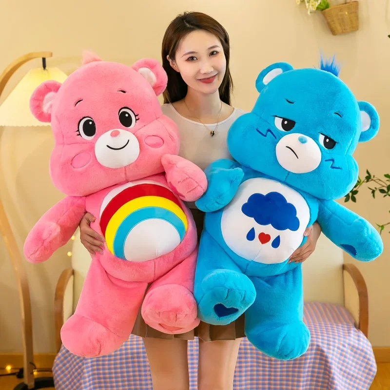 Фото MINISO Радужный медведь, плюшевые игрушки, милые медведи для ухода, плюшевые игрушки, мягкие куклы, домашний декор, плюшевый мишка, плюшевые подушки для сна, подарок другу №2