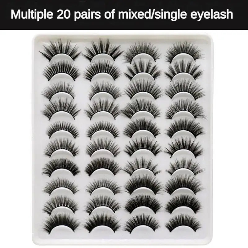 

Fan Eyelashes With Delicate Packaging Pure Handwork For Cosmetics Stand Alone Fluffy Lazy Man Feather Fan False Eyelashes