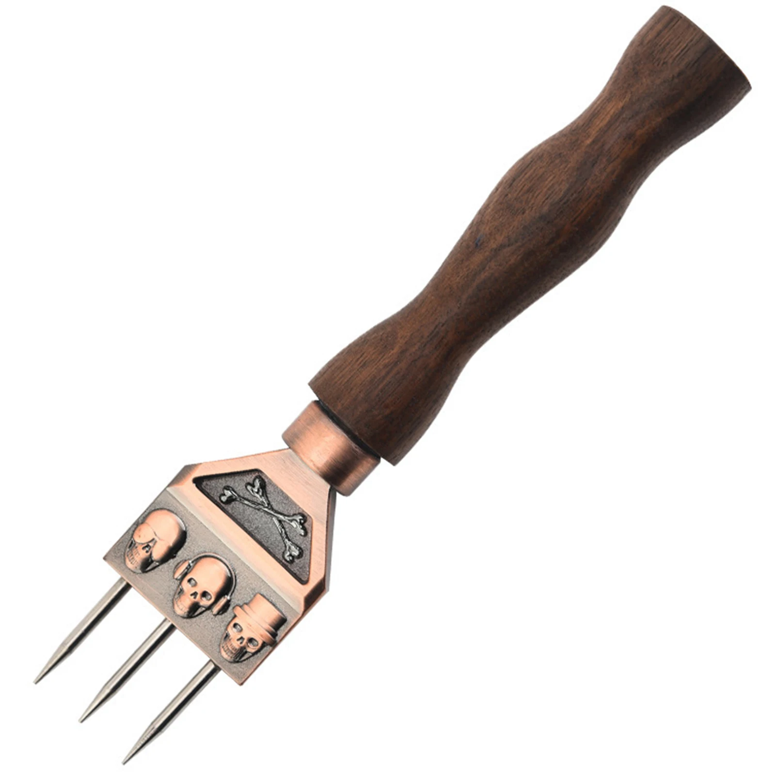 

Stainless Steel Ice Pick7.09 Inch Ice Pick For Ice Crushing Breaking Skull Pattern Three-Prong Ice Pick For Kitchen Bars Camping