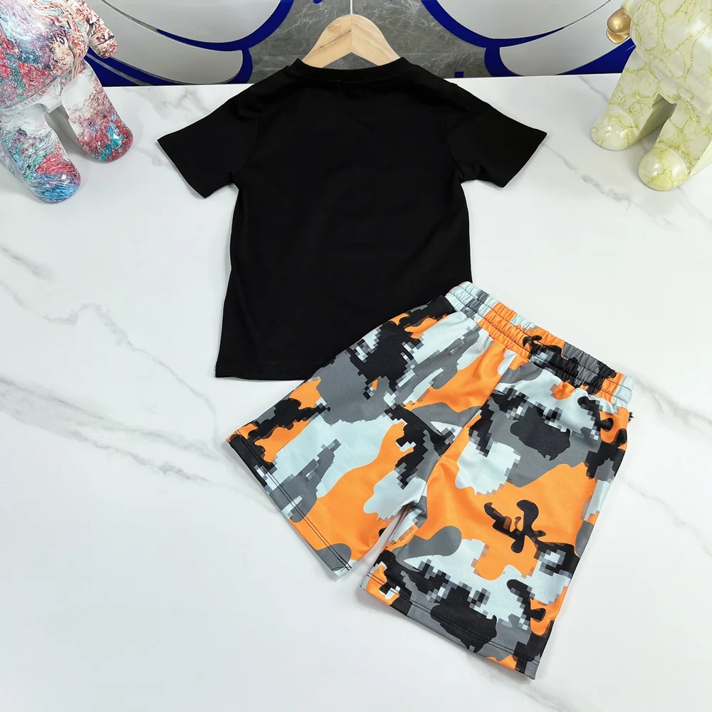 

Luxury Brand Boys Summer Clothing Set 2022 Children's Clothing Short Sleeve Kids Suit Letter Print T-Shirt Teen Boys Shorts Sets