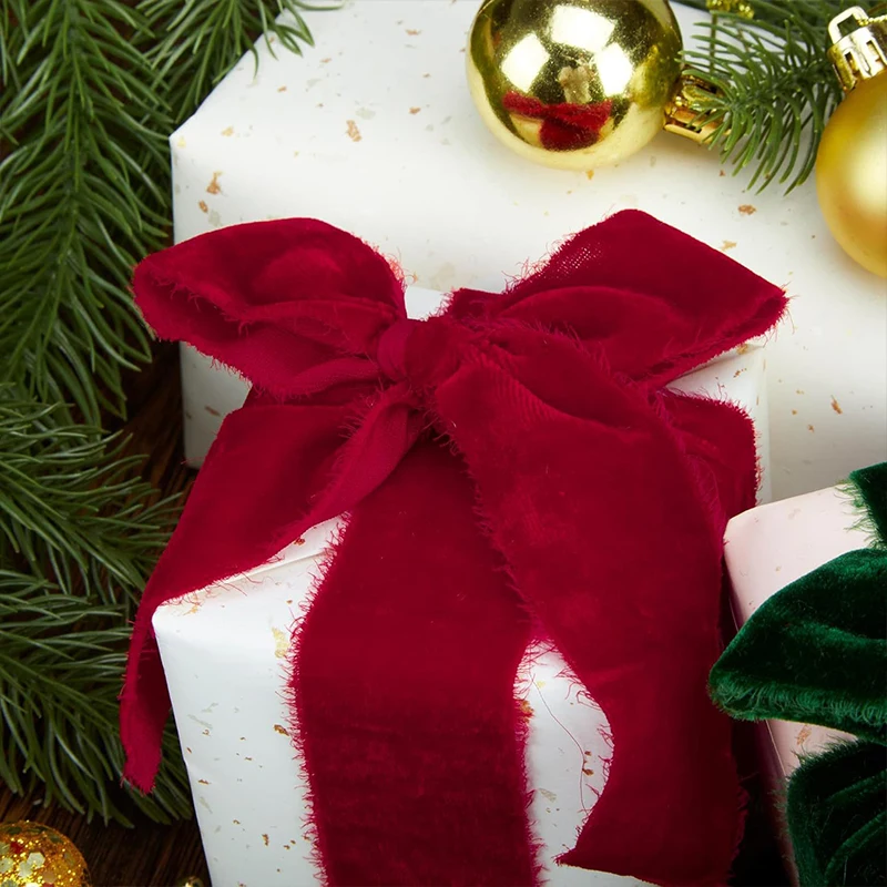 Флокированная лента ручной работы с потертостями бархатная замшевая тканевая