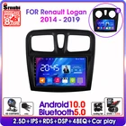 Автомагнитола на Android 10,0, мультимедийный плеер для Renault Logan 2 Sandero2 2012-2019, 2 Din, GPS-навигация, 4G net RDS DSP, Раздельный экран