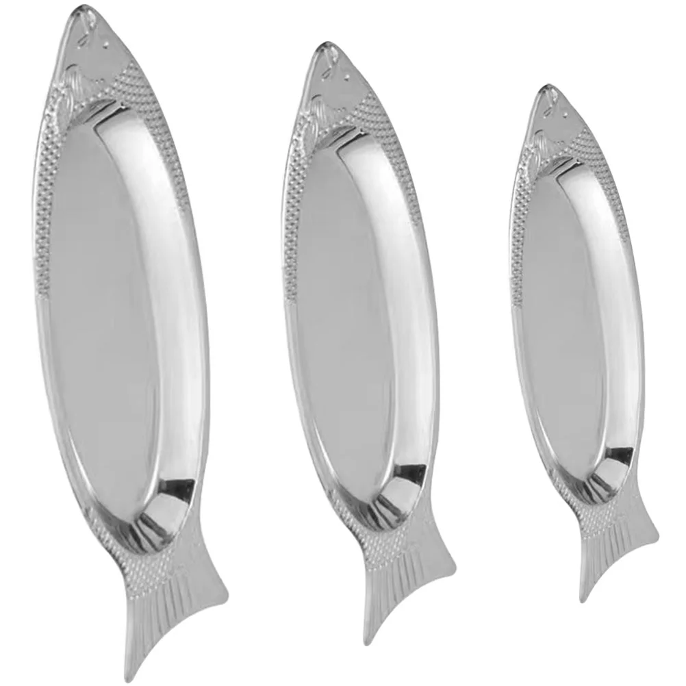

Serving Plate Platter Stainless Steel Plates Traydish Dessert Dinner Restaurant