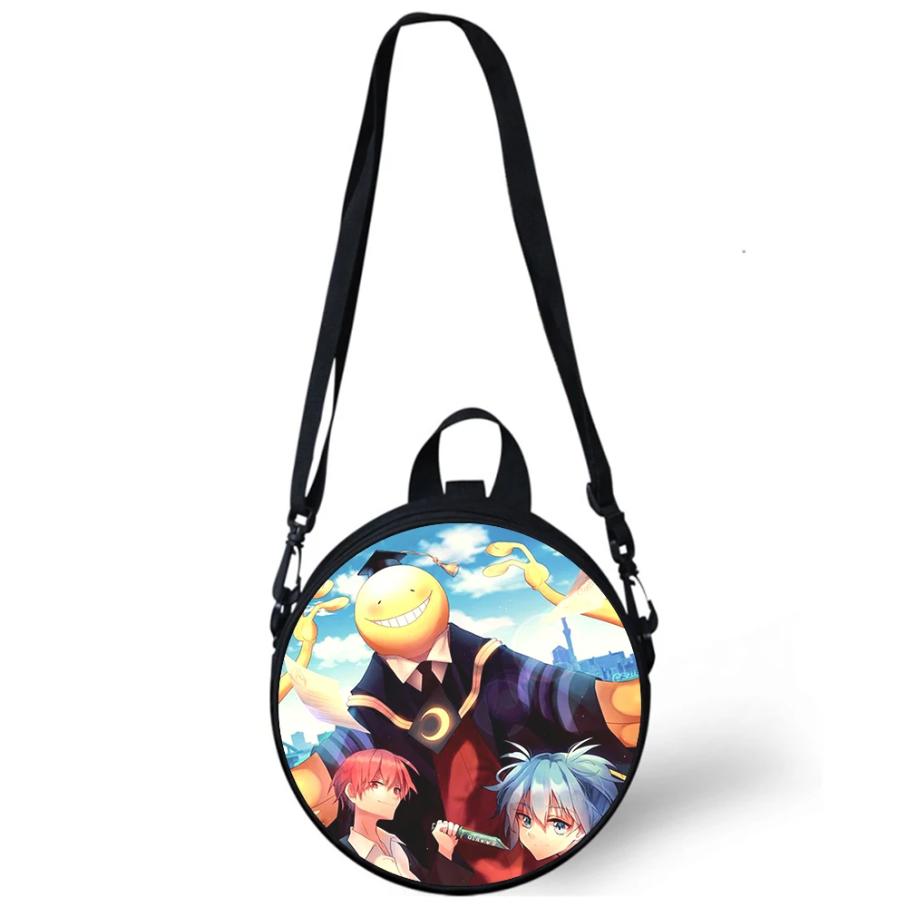 Assassination Classroom Child kindergarten Bag 3D Print Crossbody Shoulder Bags For School Women Mini Round Bagpacks Rugtas Bag