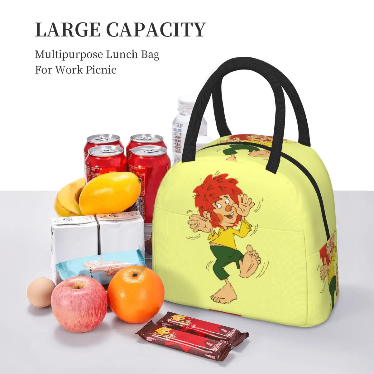 Фото Изолированная сумка для обеда Pumuckl Tanzen для женщин, термосумка для еды, портативный контейнер для обедов №2