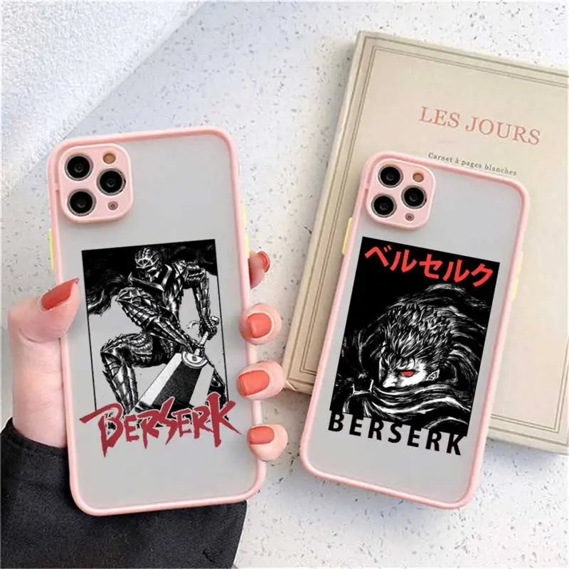 

Berserk Guts anime Swordsman Gatsu Phone Case matte transparent For iphone 11 12 13 7 8 plus mini x xs xr pro max cover