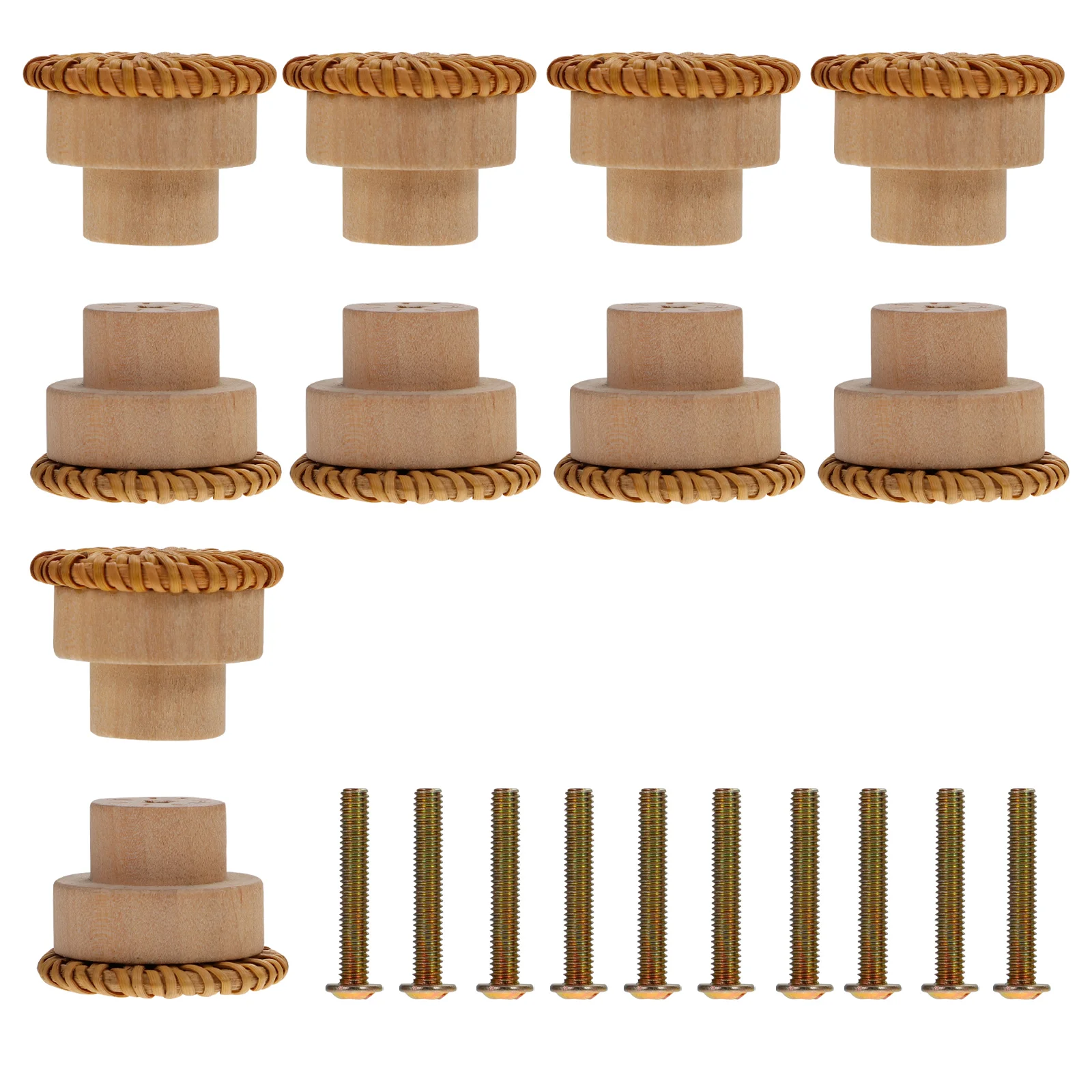 

Knobs Dresser Drawer Wooden Cabinethandleshandle Kitchen Knob Vintagedoor Decorative Drawers Cabinets Andfurniture Rattan Round