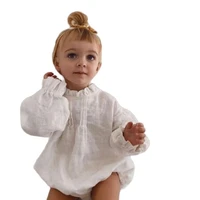 2022 baby girl clothes bodysuit for newborns baby full sleeve rompers infants cotton linen playsuits jumpsuits for kids babies