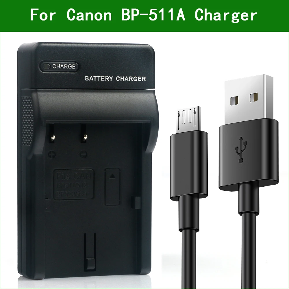 BP-511A Digital Camera Battery Charger For Canon BP-511 BP-512 BP-514 PowerShot G1 G2 G3 G5 G6 Pro1 Pro90 IS