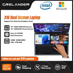 Ноутбук CRELANDER с дополнительным дисплеем