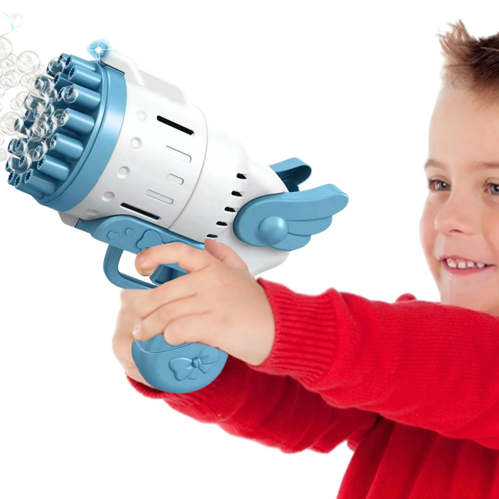 

28 Hole Angel Wings Bubble Machine 28 Hole Angel Bubble Machine With Light No Leaks And No Spills Bubble Machine Toys For