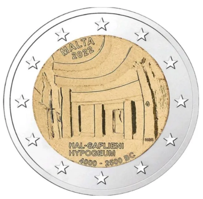 

Мальта 2022 Harsavleny Palace 2 евро памятная монета UNC 100% оригинал