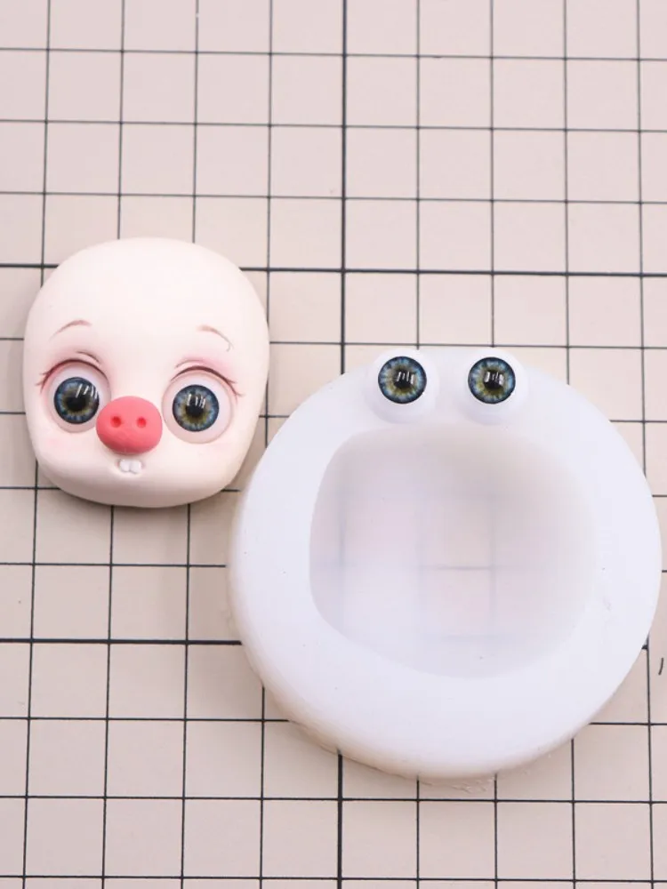 3D силиконовая форма для лица куклы человеческое детское лицо из мягкой глины